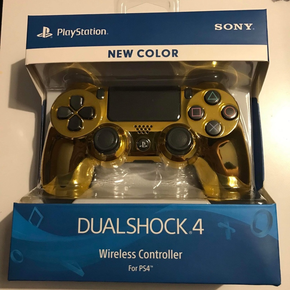 Chrome Gold PS4 Controller